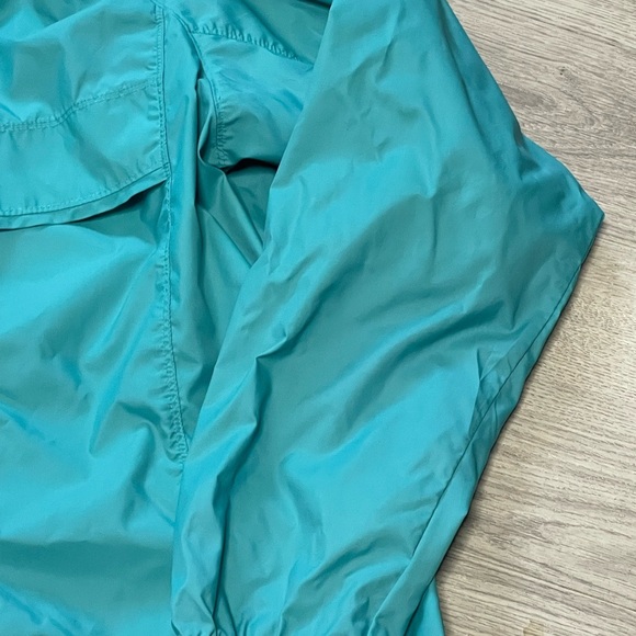 Columbia Women’s detachable hood breathable/Teal Hooded Windbreaker Jacket - Picture 15 of 15